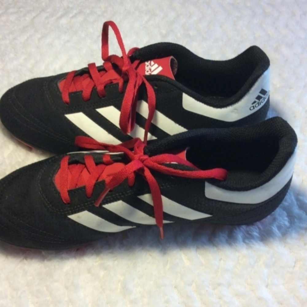Adidas Men's Black/White Lace Up Football Soccer Cleats Size 4.5 ART G26367 - Picture 6 of 8